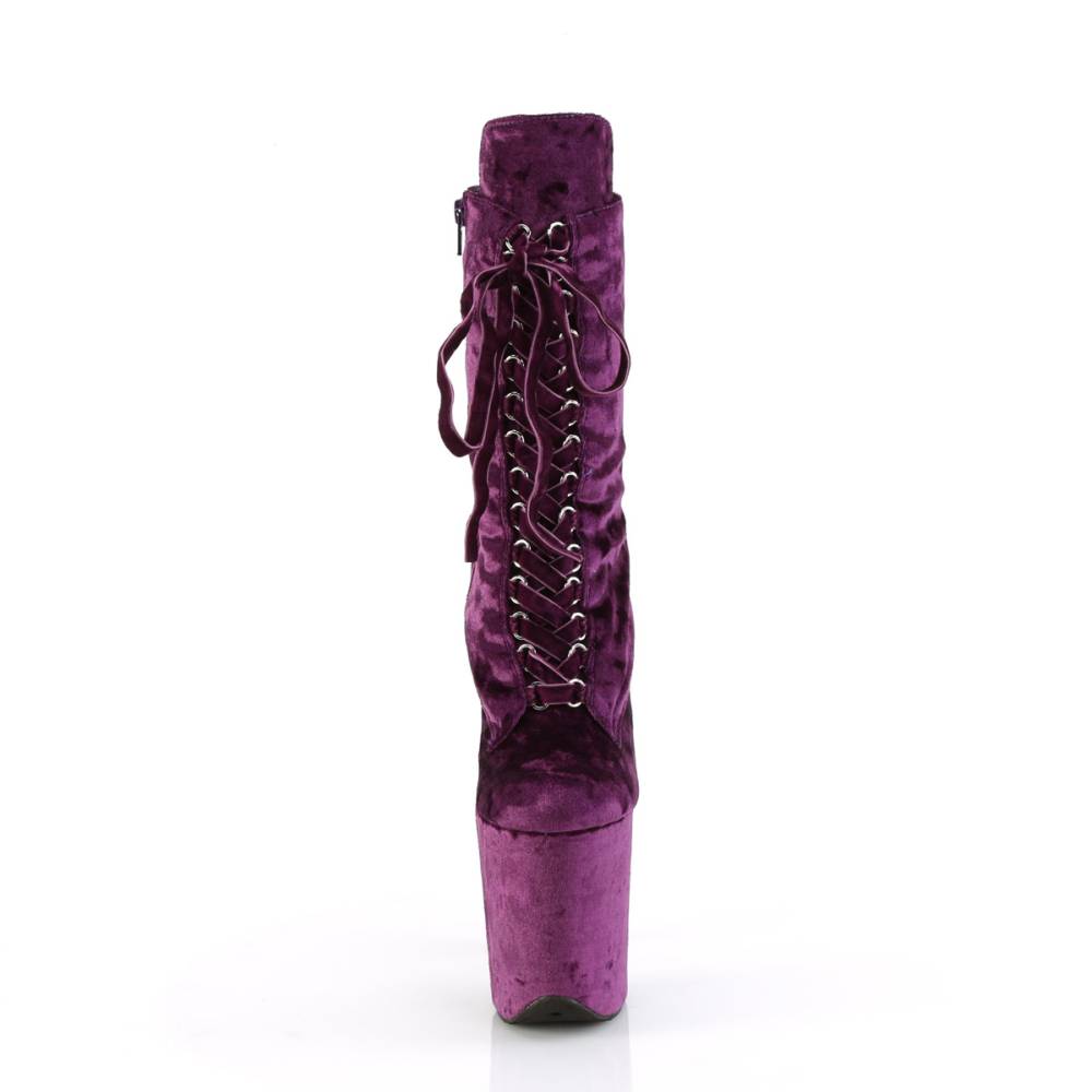 Pleaser - FLAMINGO-1045VEL Plattformstiefel, Poledance Schuhe - Lila